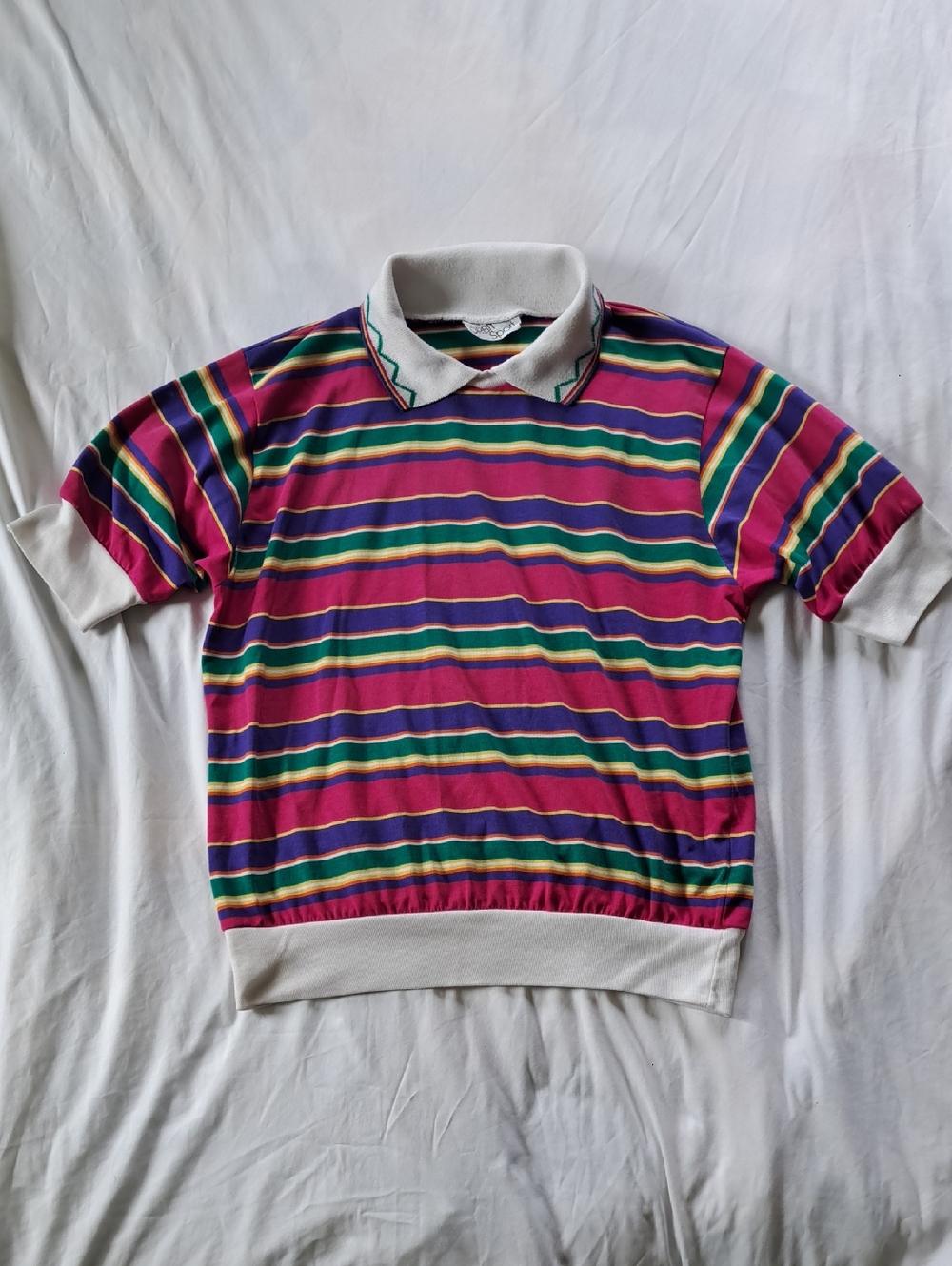 Vintage Women’s Striped Polo Top